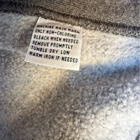 Y2K Polo Ralph Lauren Men’s Full Zip Fleece Jacket XL Gray White Stripe MockNeck - Picture 14 of 16